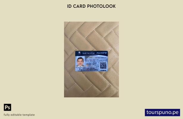 listo para imprimir plantilla frontal de aspecto fotográfico de tarjeta de id 29